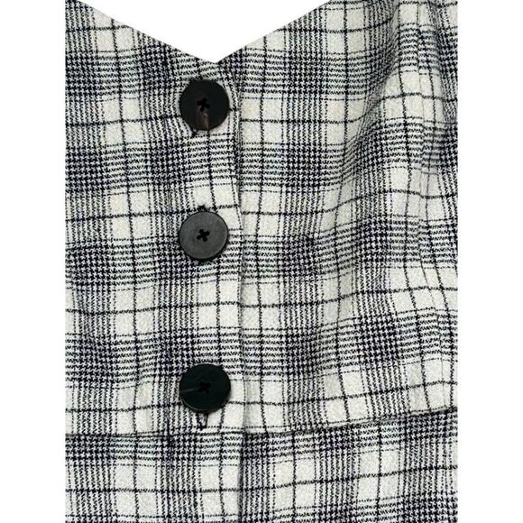 Zara TRF Collection Plaid Mini Dress Button Front Fitted Summer Casual Size S - Picture 2 of 8